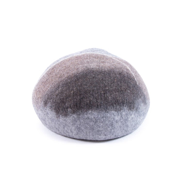 Natural stripped felt cat cave bed